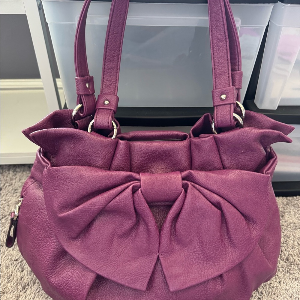 Elle Purple Bow Handbag